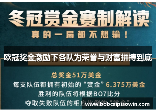 欧冠奖金激励下各队为荣誉与财富拼搏到底